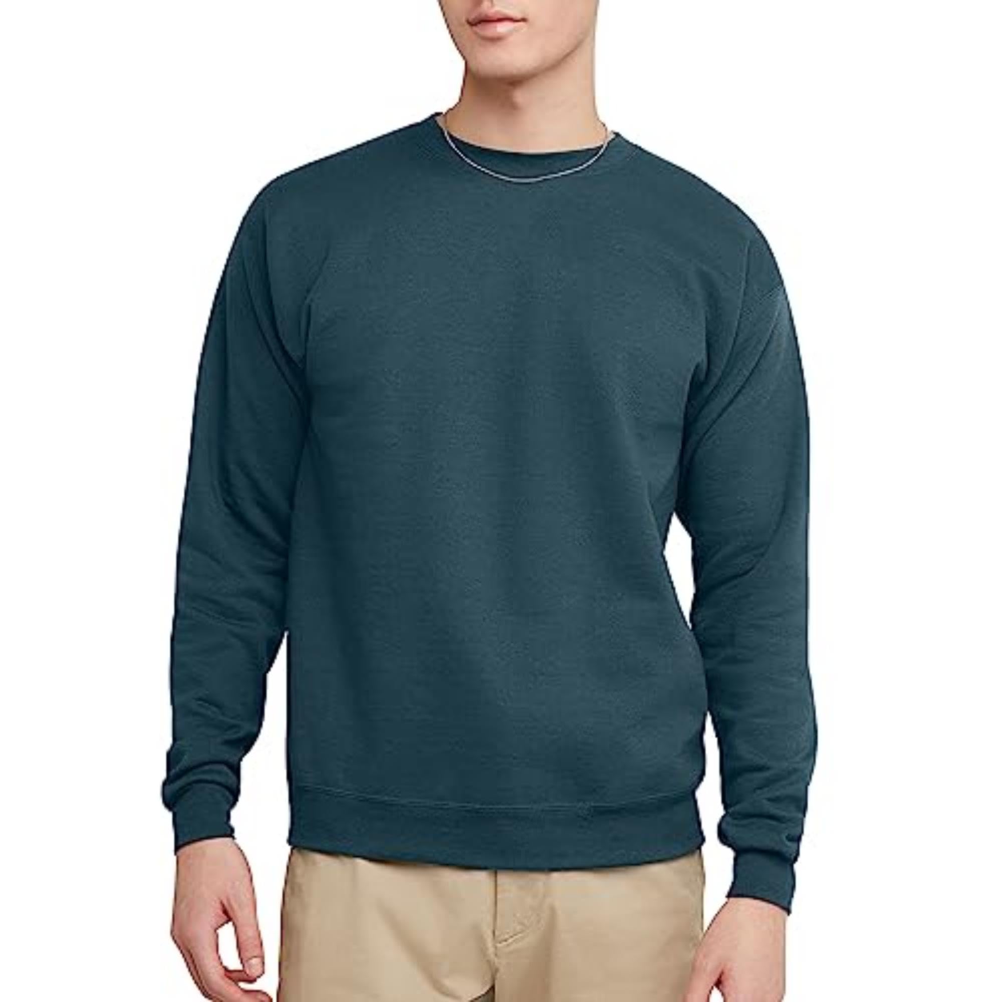 Hanes Men's EcoSmart Sweatshirt, Black, Large