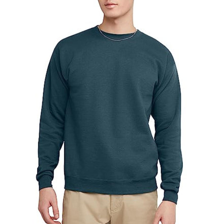 Hanes Men's EcoSmart Sweatshirt, Black, Large
