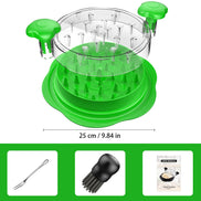 SURETIVIAN Chicken Shredder Large Chicken Breast Shredder Tool Twist with Brush&Fork, Visible Meat Shredder Machine, Strong Anti-Slip Strip, Ergonomic Handle, BPA Free, Suitable for Pork Beef Chicken