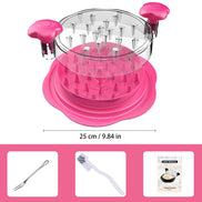 SURETIVIAN Chicken Shredder Large Chicken Breast Shredder Tool Twist with Brush&Fork, Visible Meat Shredder Machine, Strong Anti-Slip Strip, Ergonomic Handle, BPA Free, Suitable for Pork Beef Chicken