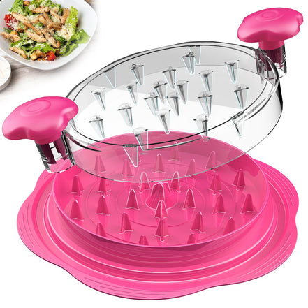 SURETIVIAN Chicken Shredder Large Chicken Breast Shredder Tool Twist with Brush&Fork, Visible Meat Shredder Machine, Strong Anti-Slip Strip, Ergonomic Handle, BPA Free, Suitable for Pork Beef Chicken