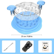 SURETIVIAN Chicken Shredder Large Chicken Breast Shredder Tool Twist with Brush&Fork, Visible Meat Shredder Machine, Strong Anti-Slip Strip, Ergonomic Handle, BPA Free, Suitable for Pork Beef Chicken