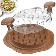 SURETIVIAN Chicken Shredder Large Chicken Breast Shredder Tool Twist with Brush&Fork, Visible Meat Shredder Machine, Strong Anti-Slip Strip, Ergonomic Handle, BPA Free, Suitable for Pork Beef Chicken