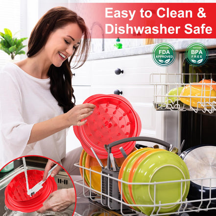 SURETIVIAN Chicken Shredder Large Chicken Breast Shredder Tool Twist with Brush&Fork, Visible Meat Shredder Machine, Strong Anti-Slip Strip, Ergonomic Handle, BPA Free, Suitable for Pork Beef Chicken