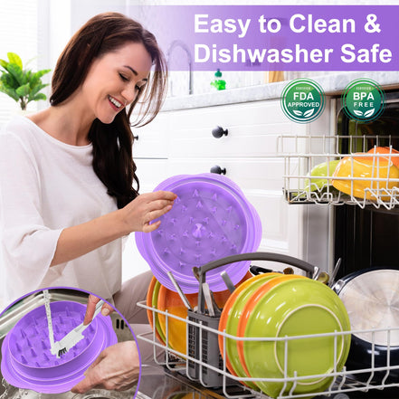 SURETIVIAN Chicken Shredder Large Chicken Breast Shredder Tool Twist with Brush&Fork, Visible Meat Shredder Machine, Strong Anti-Slip Strip, Ergonomic Handle, BPA Free, Suitable for Pork Beef Chicken