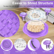 SURETIVIAN Chicken Shredder Large Chicken Breast Shredder Tool Twist with Brush&Fork, Visible Meat Shredder Machine, Strong Anti-Slip Strip, Ergonomic Handle, BPA Free, Suitable for Pork Beef Chicken