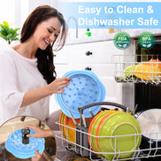 SURETIVIAN Chicken Shredder Large Chicken Breast Shredder Tool Twist with Brush&Fork, Visible Meat Shredder Machine, Strong Anti-Slip Strip, Ergonomic Handle, BPA Free, Suitable for Pork Beef Chicken