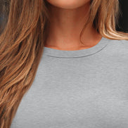 AUTOMET Women's Ribbed Long Sleeve Basic Top - Soft Stretch Crewneck Shirt for Work & Casual Black M