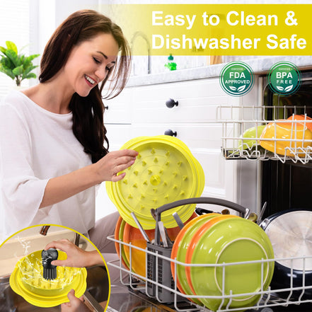 SURETIVIAN Chicken Shredder Large Chicken Breast Shredder Tool Twist with Brush&Fork, Visible Meat Shredder Machine, Strong Anti-Slip Strip, Ergonomic Handle, BPA Free, Suitable for Pork Beef Chicken