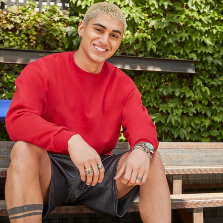 Hanes Men's EcoSmart Sweatshirt, Black, Large